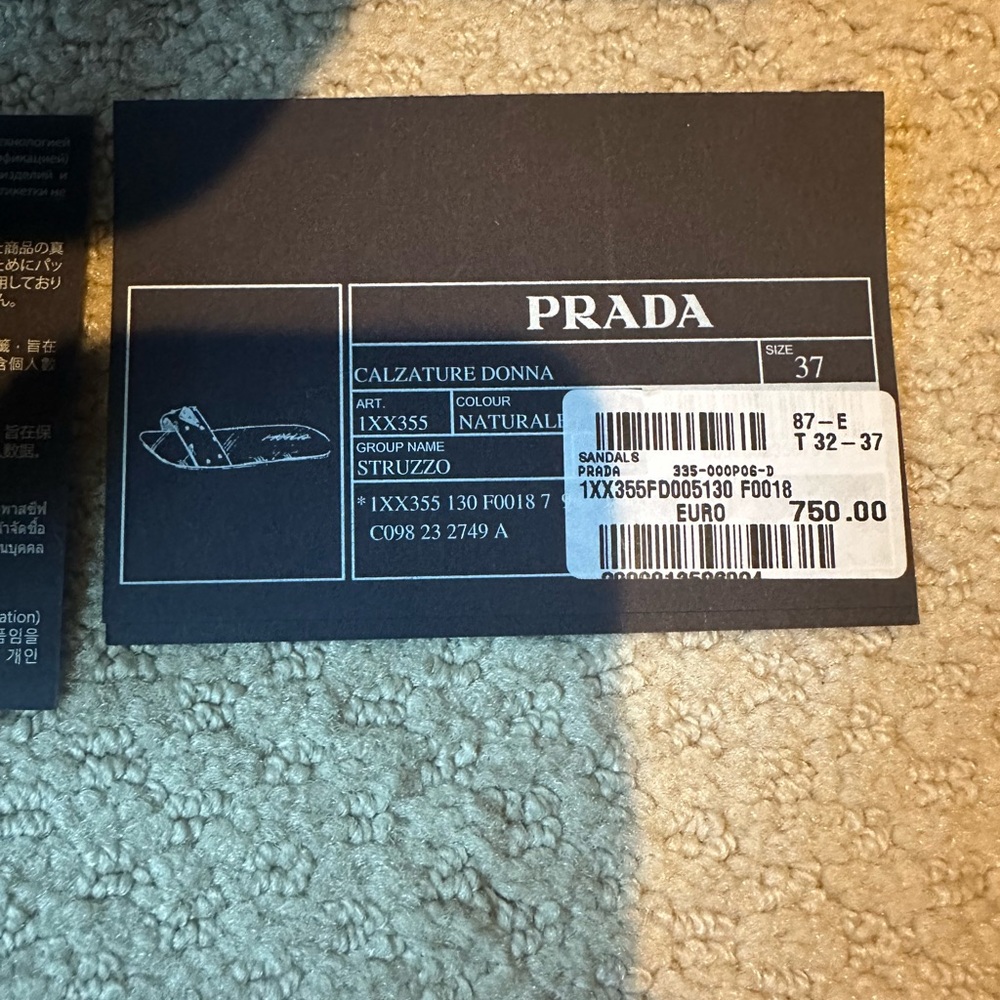 Prada Natural Leather Sandals - Picture 2 of 5